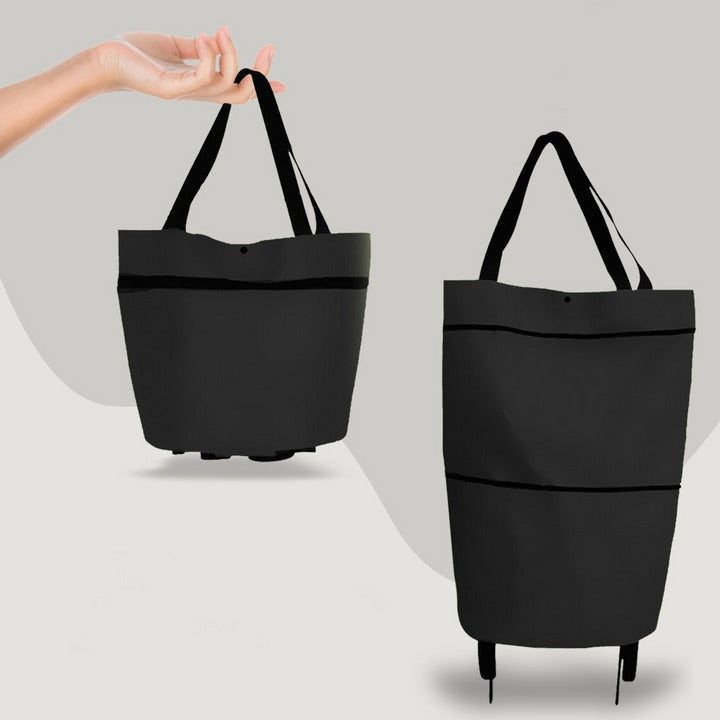 Versatile Foldable Shopping Cart with Smooth Rolling Wheels