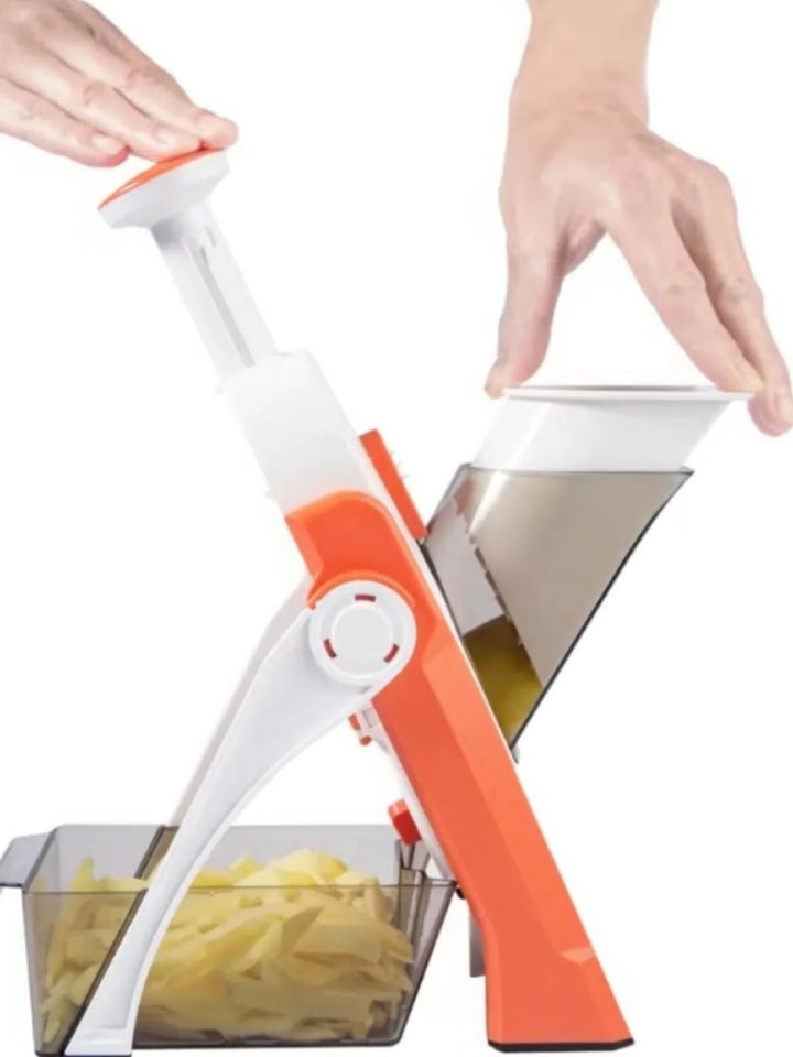 Versatile 5-in-1 Vegetable Cutter with Easy Collection Tray