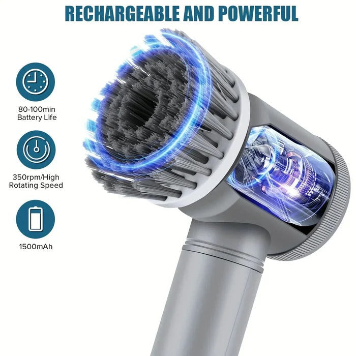 PowerClean Rotating Scrubber for Effortless Cleaning