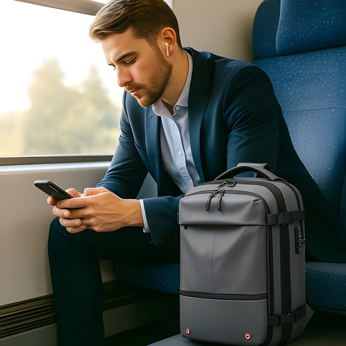 Versatile Travel Backpack with Space-Saving Design