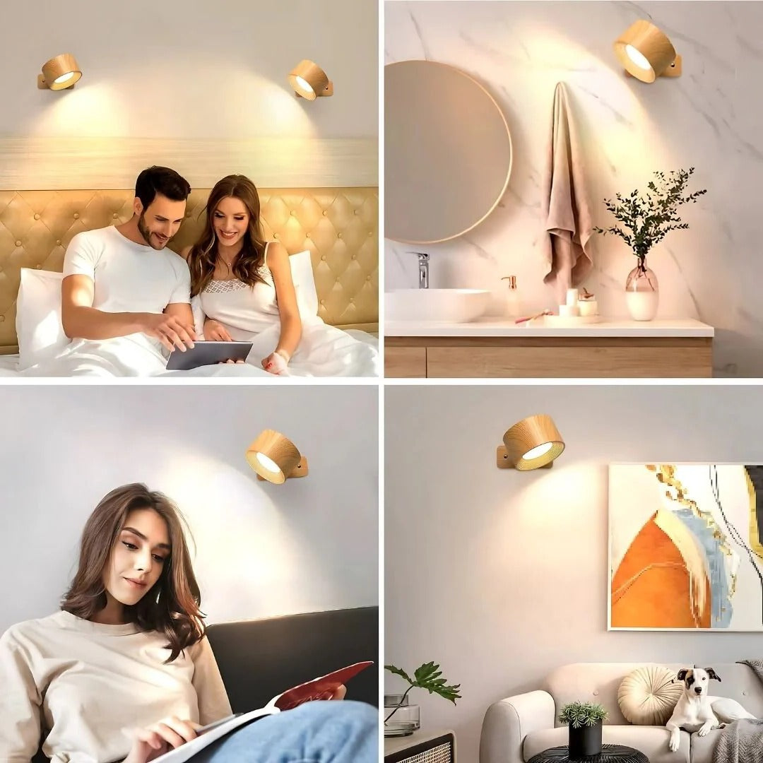 Versatile Rechargeable Wall Light with 360° Flexibility