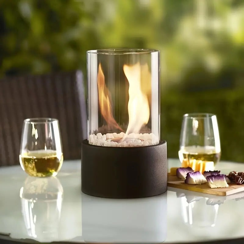 Elegant Compact Flame Tabletop Heater