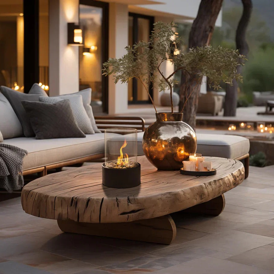 Elegant Compact Flame Tabletop Heater