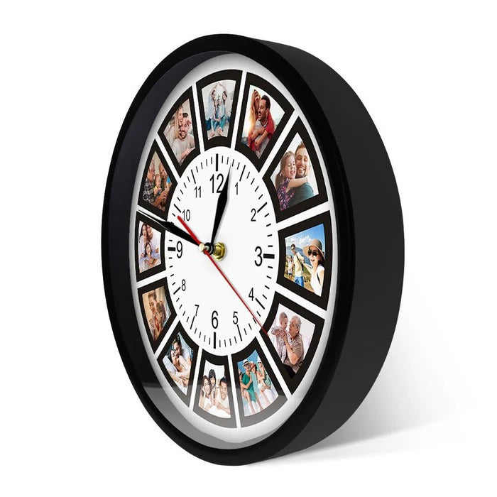 Customizable Photo Wall Clock for Personal Touch