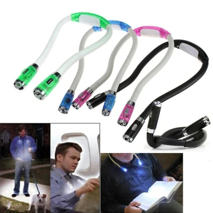 Neck-Worn LED Light for Hands-Free Illumination