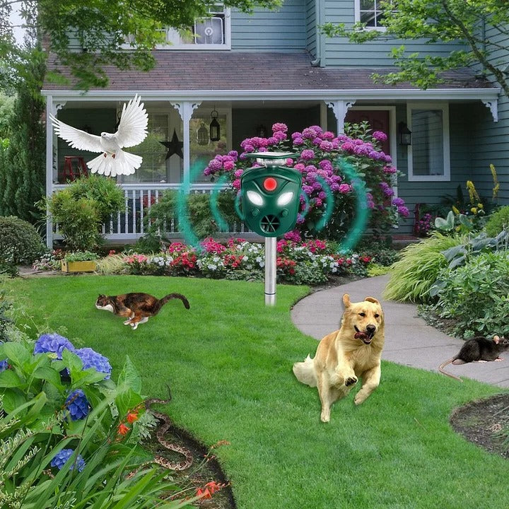 All-Around Solar Ultrasonic Wildlife Deterrent System