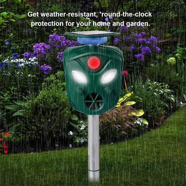 All-Around Solar Ultrasonic Wildlife Deterrent System