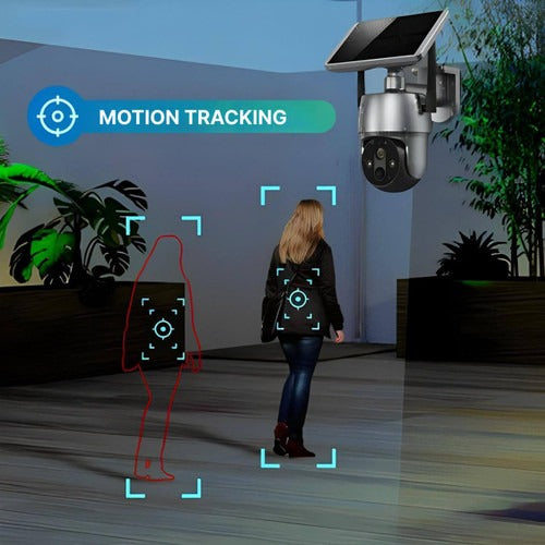 All-Weather Solar-Powered Security Camera with 360° View