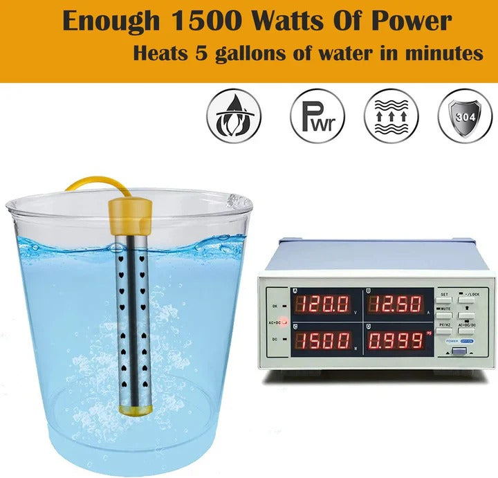AquaHeat 220V Portable Immersion Heater – Efficient Water Heating Solution