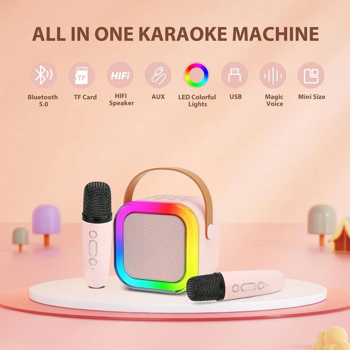 FunStar Karaoke System for Kids with Dual Wireless Mics