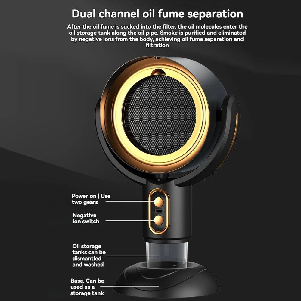 Compact Air Purifier Fan for Smoke & Odor Elimination