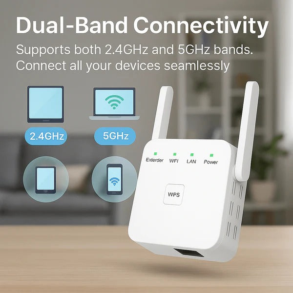 Smart Dual-Band WiFi Enhancer for Seamless Connectivity