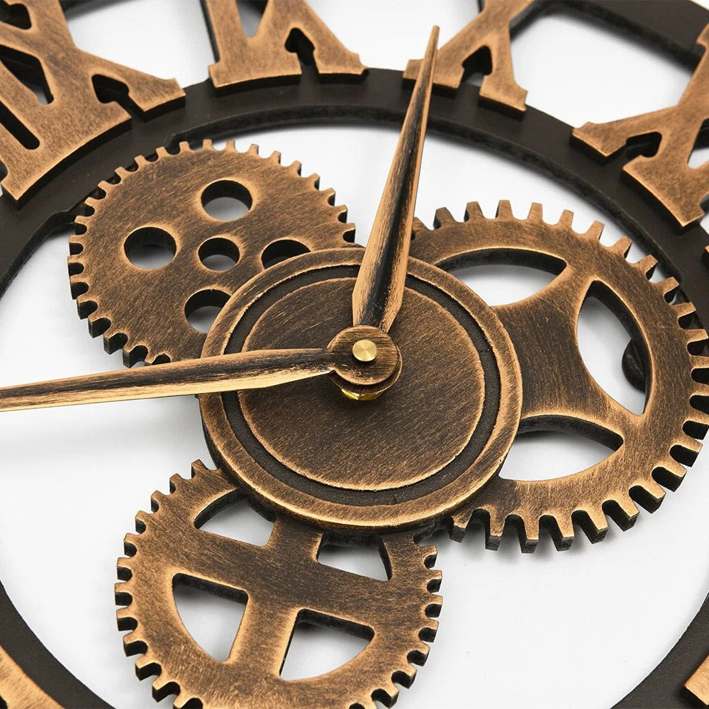 Stylish Gear-Driven Wall Clock for Modern Spaces
