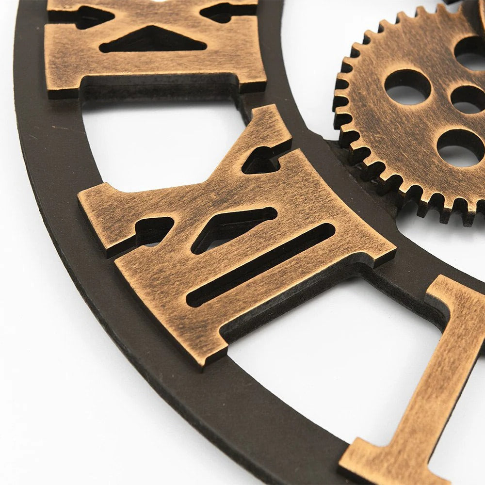 Stylish Gear-Driven Wall Clock for Modern Spaces