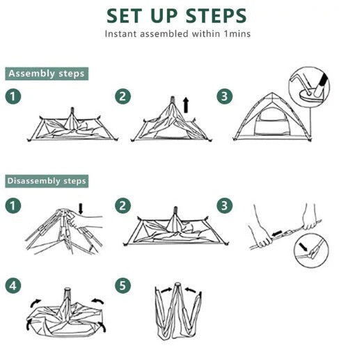 Quick-Deploy Camping Shelter for 3-4 Campers