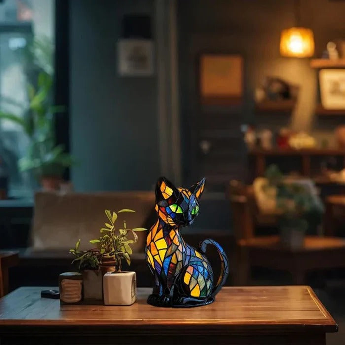 Artistic Cat-Themed Table Lamp for Cozy Lighting