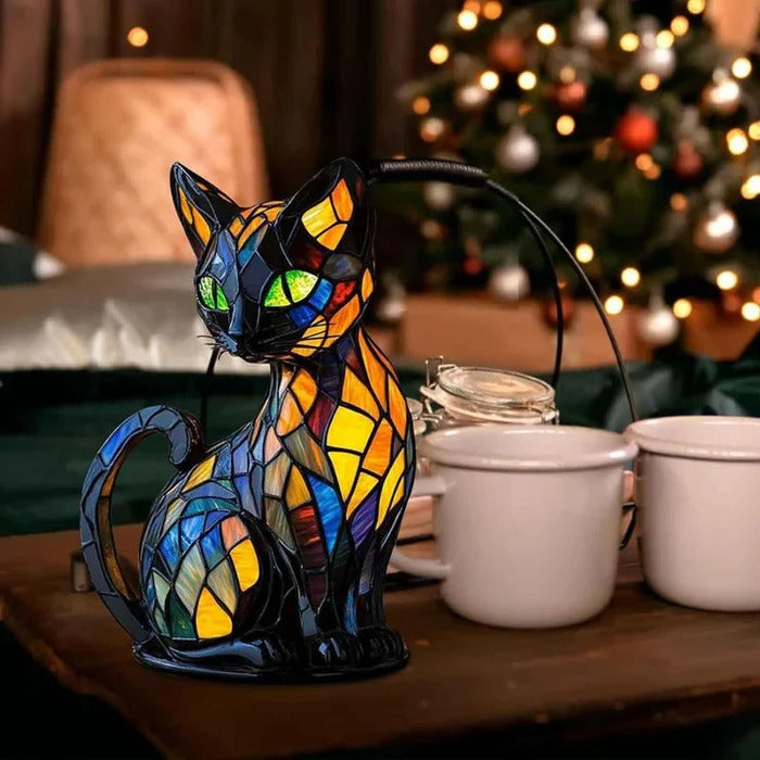 Artistic Cat-Themed Table Lamp for Cozy Lighting