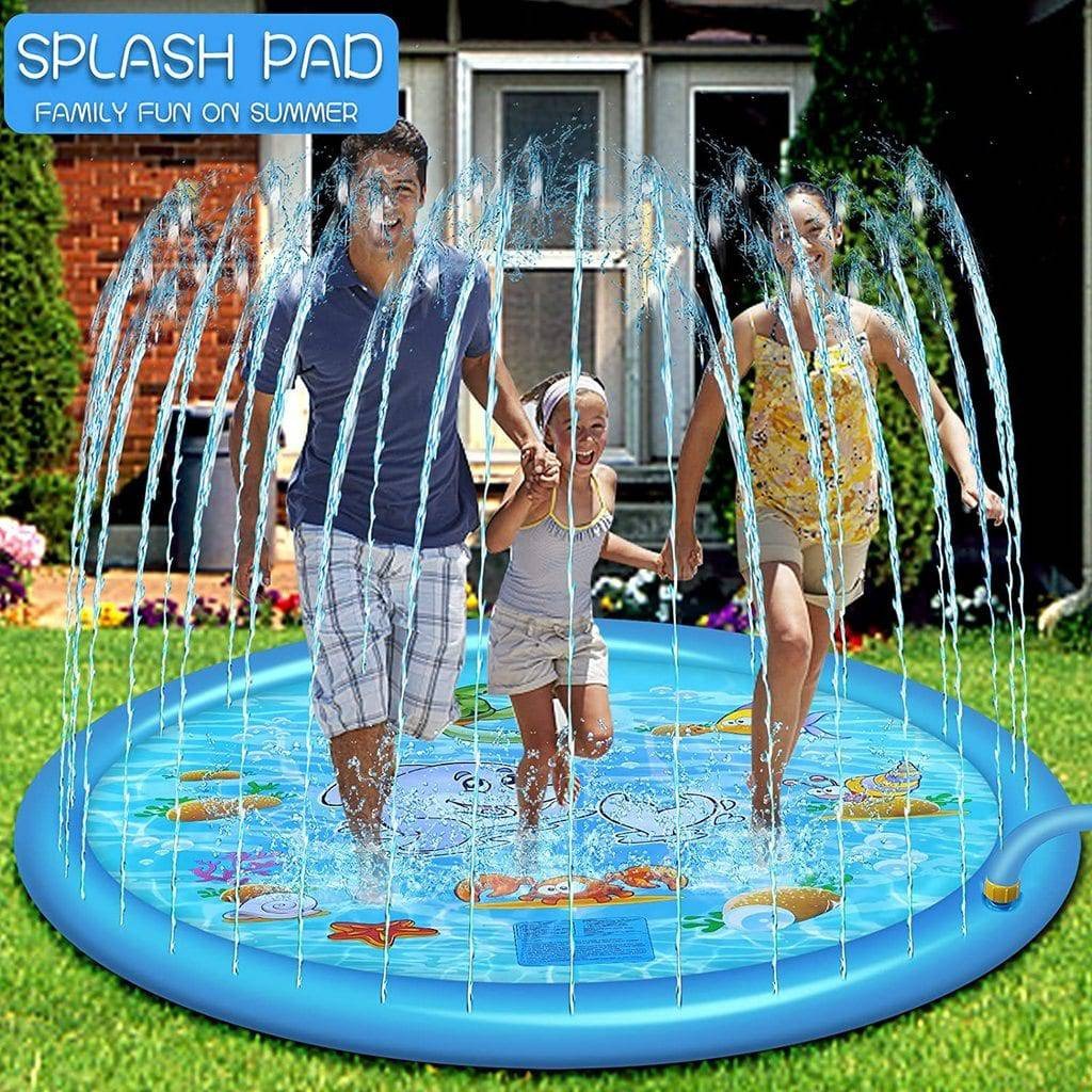 AquaJoy 68-Inch Water Play Mat – Customizable Sprinkler Fun for Kids