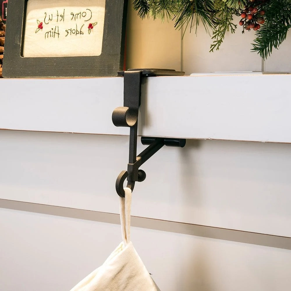 Versatile Mantle Hanger Set for Stockings and Garland