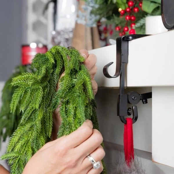 Versatile Mantle Hanger Set for Stockings and Garland