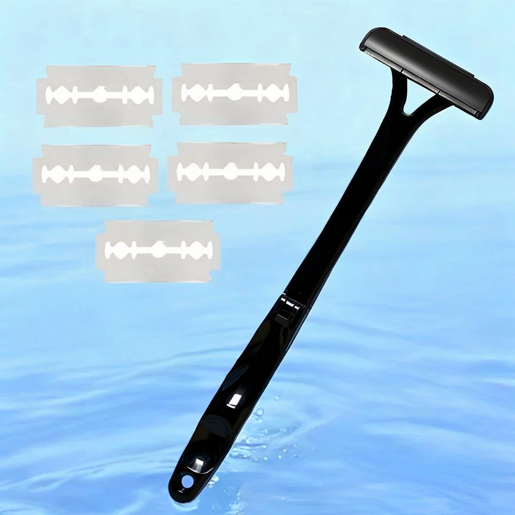 Ergonomic Back Grooming Shaver with Extended Handle