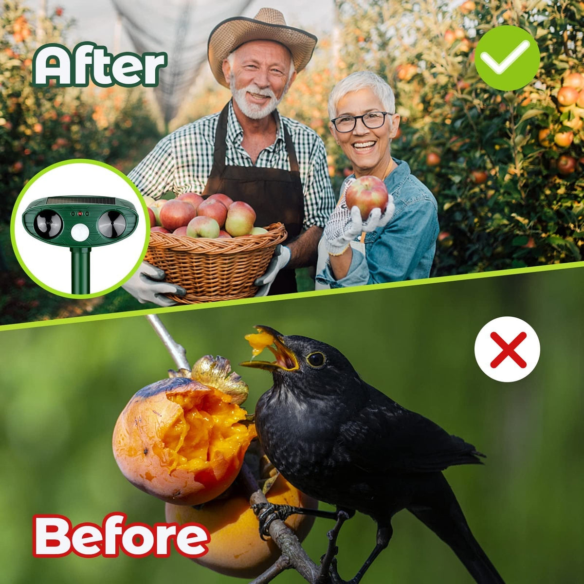 Eco-Friendly Bird Deterrent Device with Motion Sensor