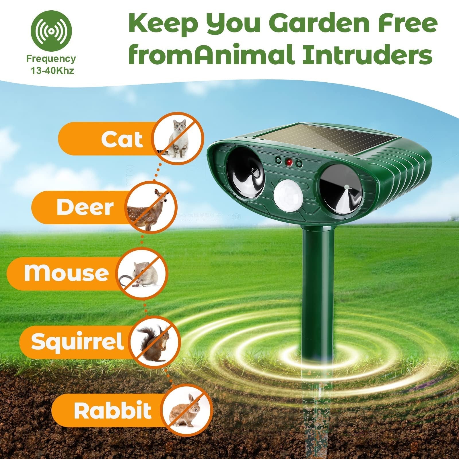 Eco-Friendly Bird Deterrent Device with Motion Sensor