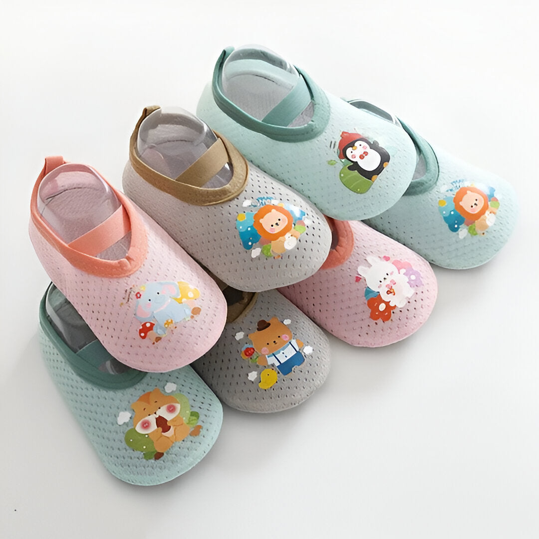 Flexible Toddler Slip-Resistant Footwear with Fun Designs