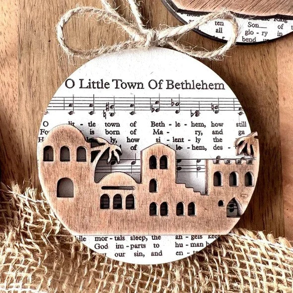 Musical Nativity Ornament Set for Festive Decor