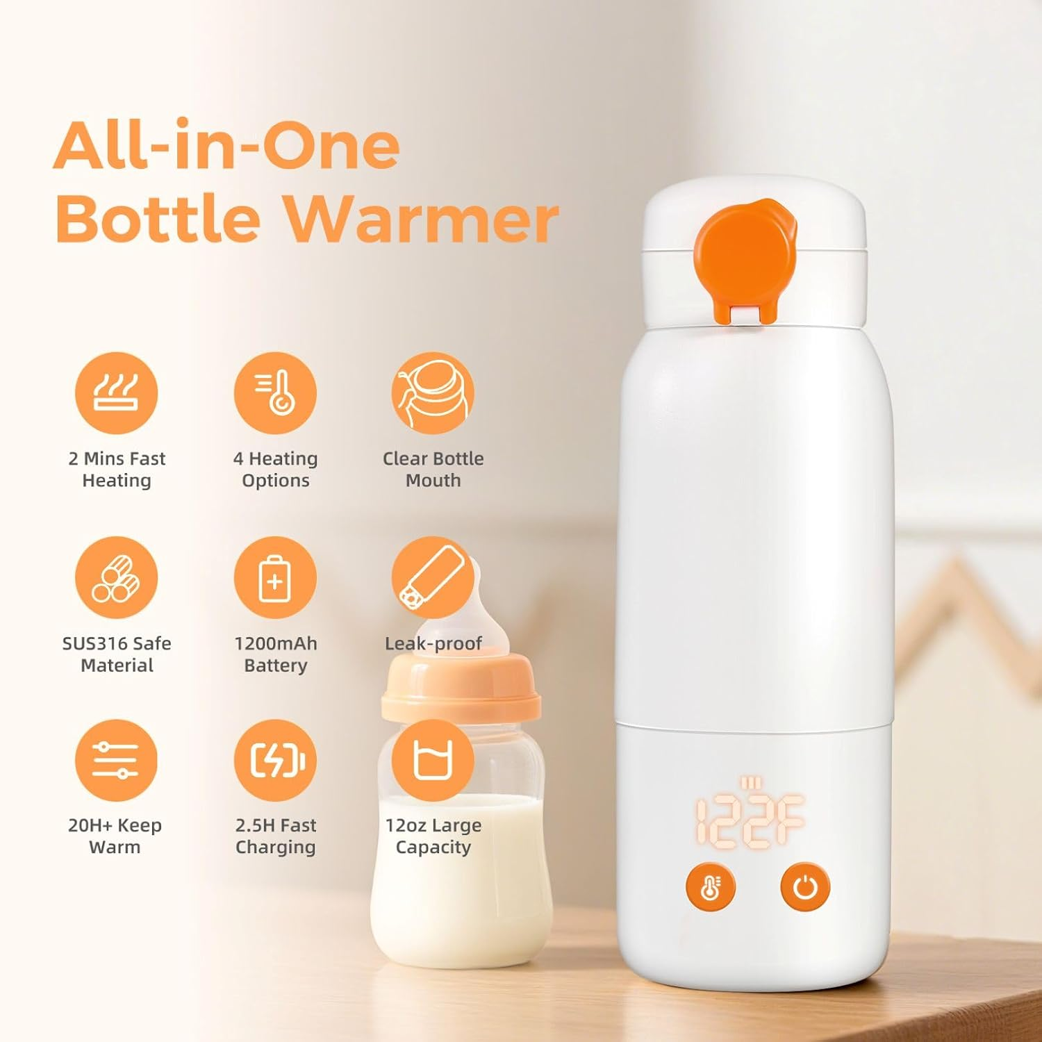 TravelEase Car Bottle Heater – Quick Heating for Busy Parents