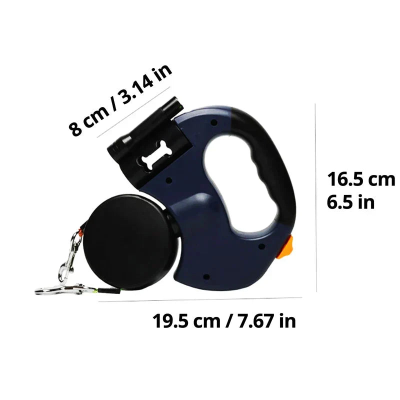 Smart Dual Dog Leash with Light & Cleanup Convenience