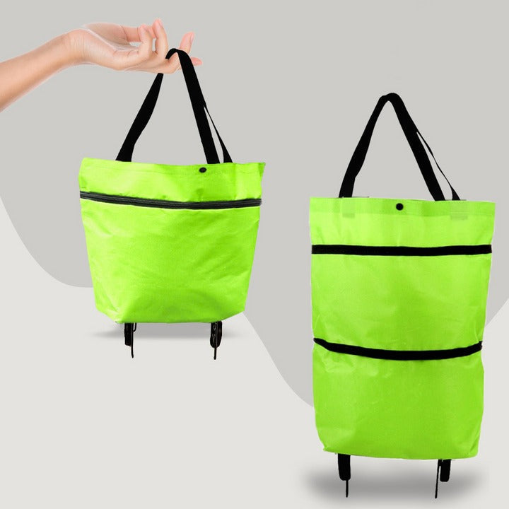 Versatile Foldable Shopping Cart with Smooth Rolling Wheels