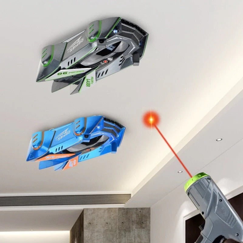 Gravity-Defying Wall Racer for Kids - Laser-Controlled Fun