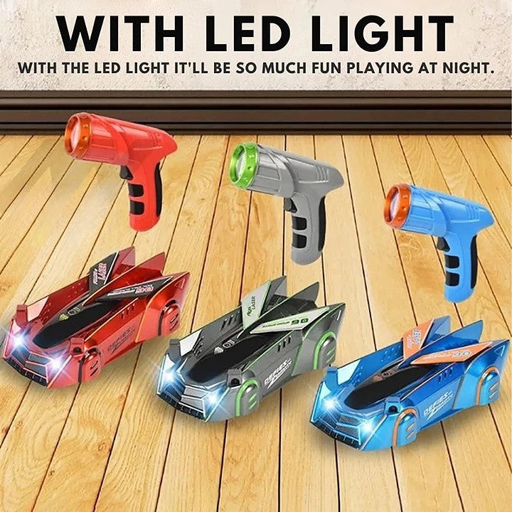 Gravity-Defying Wall Racer for Kids - Laser-Controlled Fun