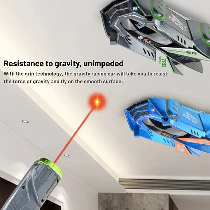 Gravity-Defying Wall Racer for Kids - Laser-Controlled Fun