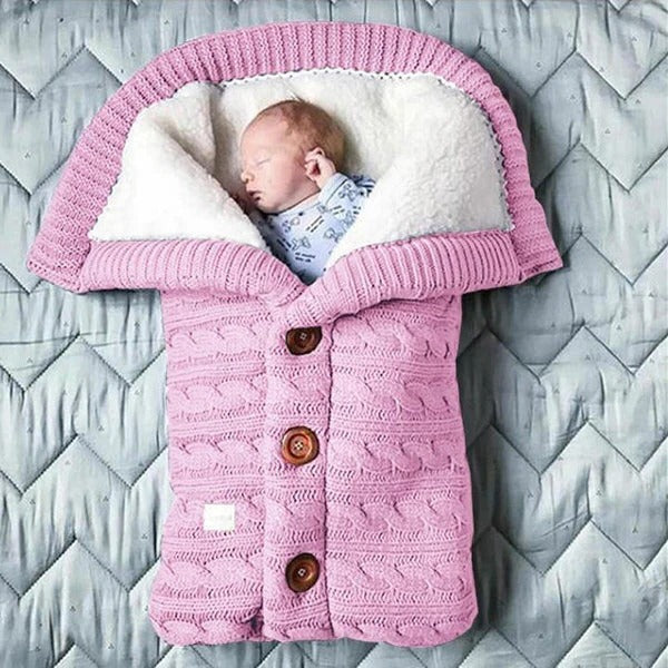 SnuggleNest Baby Wrap – Lightweight Fleece & Linen Cover, 27.6" × 15.7" Stroller Blanket