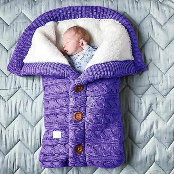 SnuggleNest Baby Wrap – Lightweight Fleece & Linen Cover, 27.6" × 15.7" Stroller Blanket