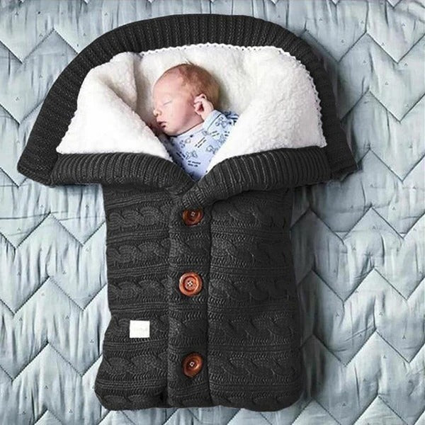 SnuggleNest Baby Wrap – Lightweight Fleece & Linen Cover, 27.6" × 15.7" Stroller Blanket