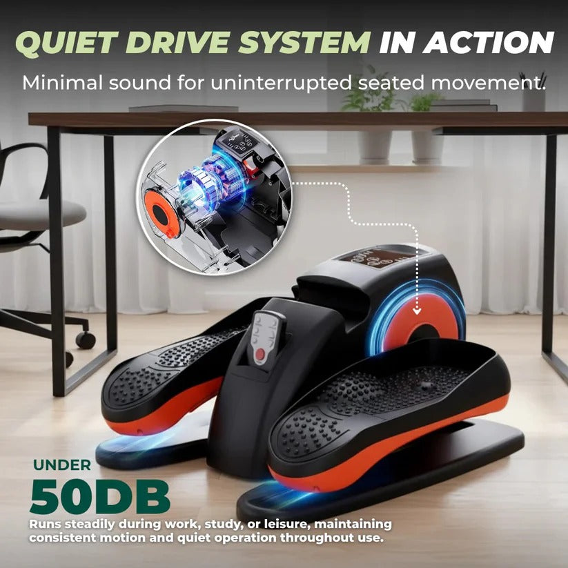SmartStep Compact Under-Desk Elliptical – 12-Speed Mini Pedaler with Remote Control & LCD Display