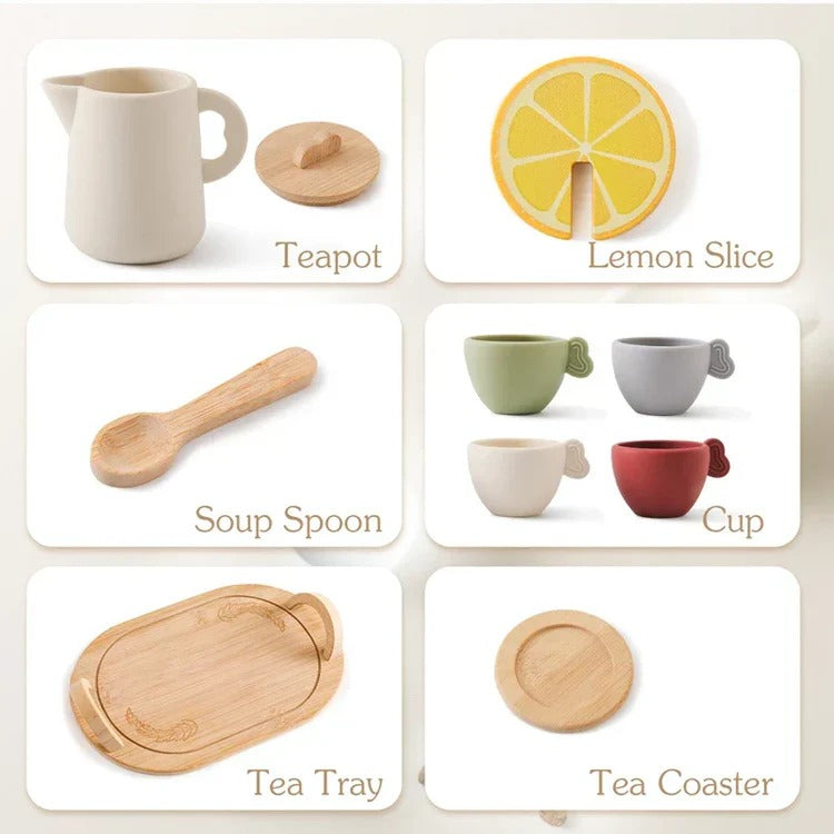 Delightful Kids' Tea Party Play Set with Serving Tray