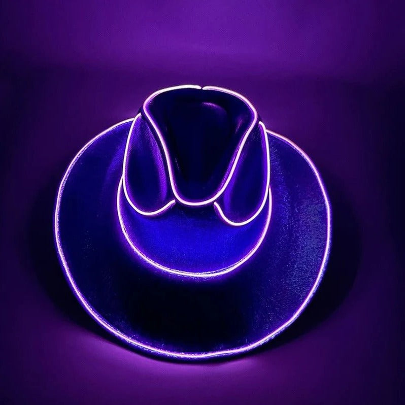 Illuminated Western Hat for Festive Occasions