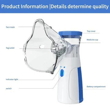 BreatheEasy Portable Mesh Inhaler – Rechargeable Device for All Ages