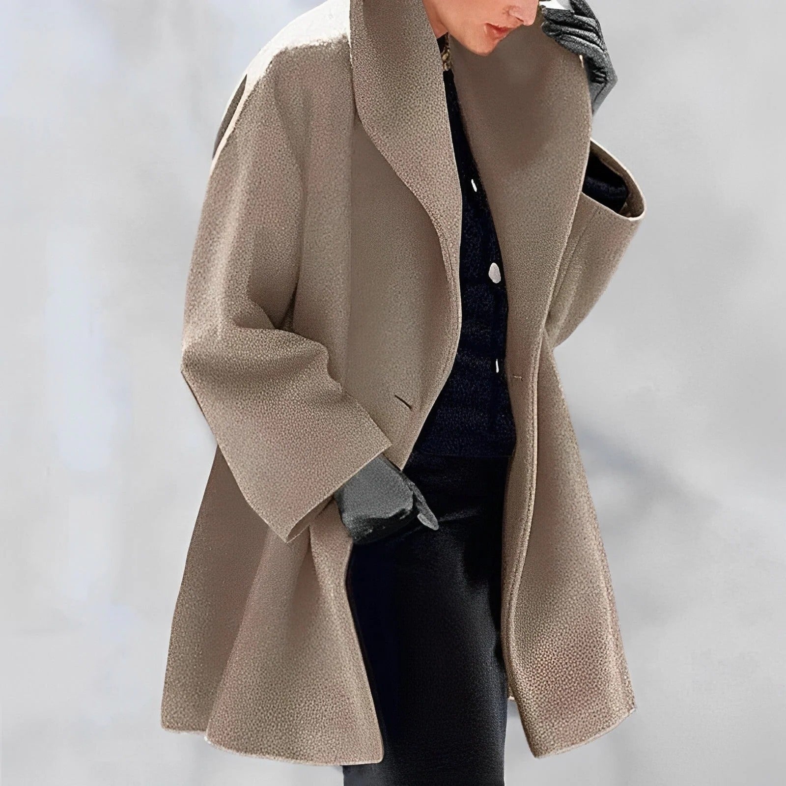 Chic Woolen Overcoat for Winter Comfort
