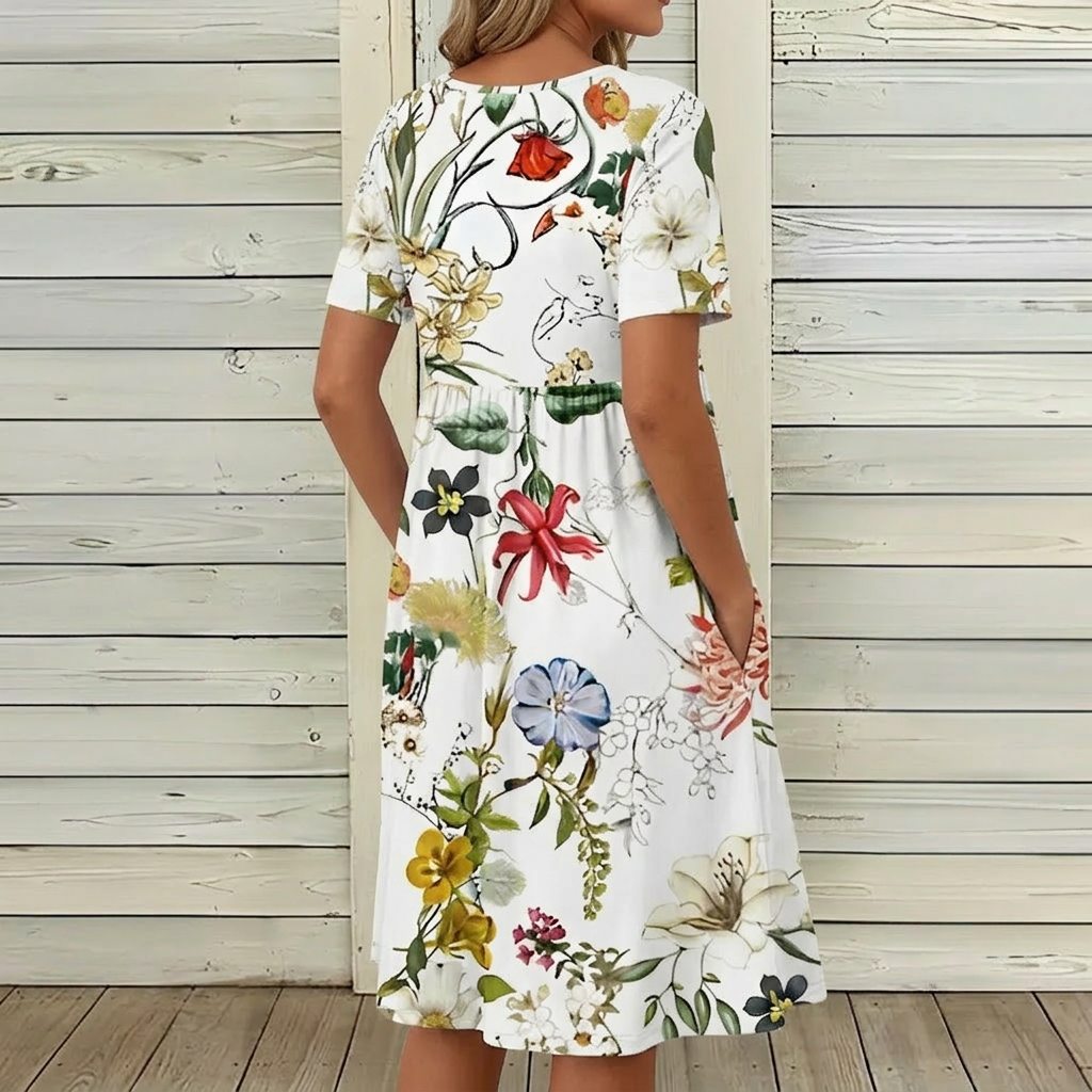 Chic Floral Midi Dress for Effortless Summer Style