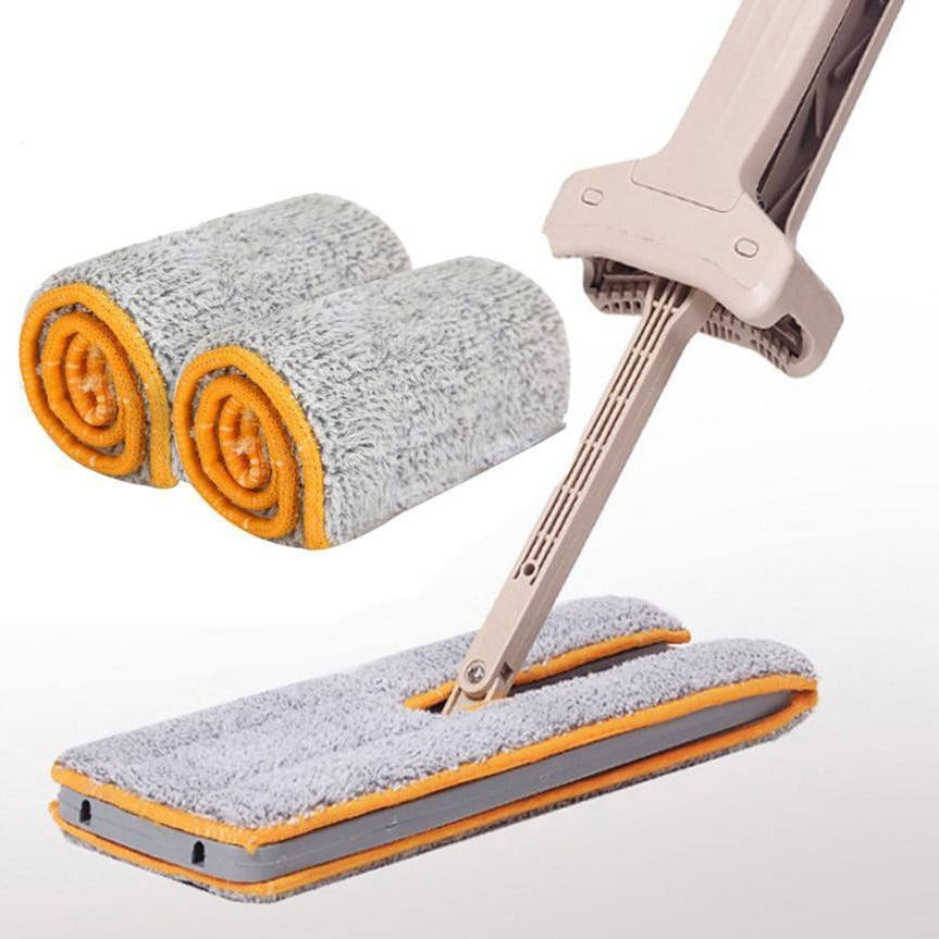 Revolutionary 2-in-1 Microfiber Mop and Broom with 360° Spin