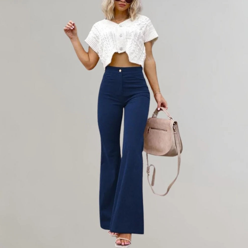 Chic Wide-Leg Corduroy Trousers for Effortless Style