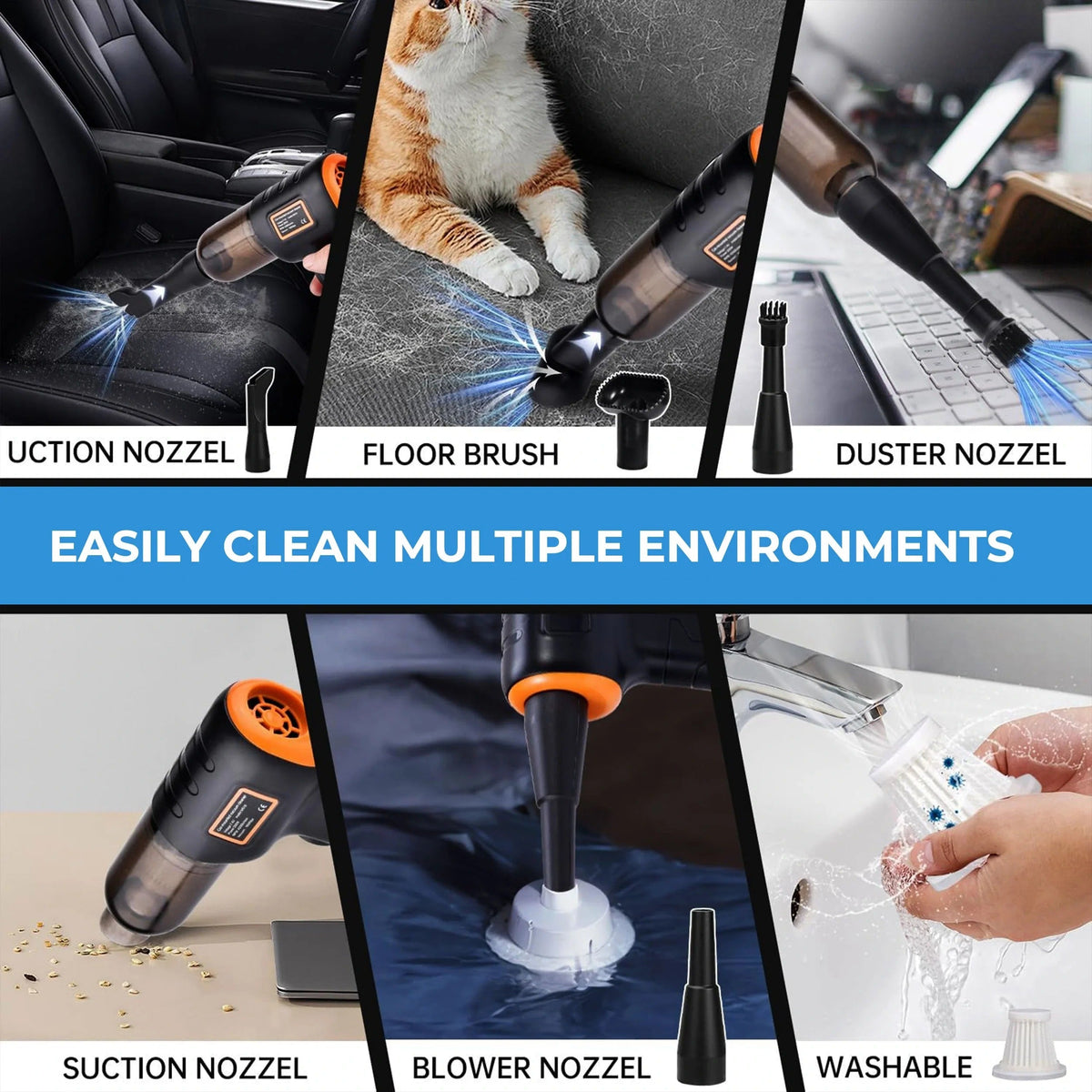 Portable Handheld Vacuum for Cars and Home
