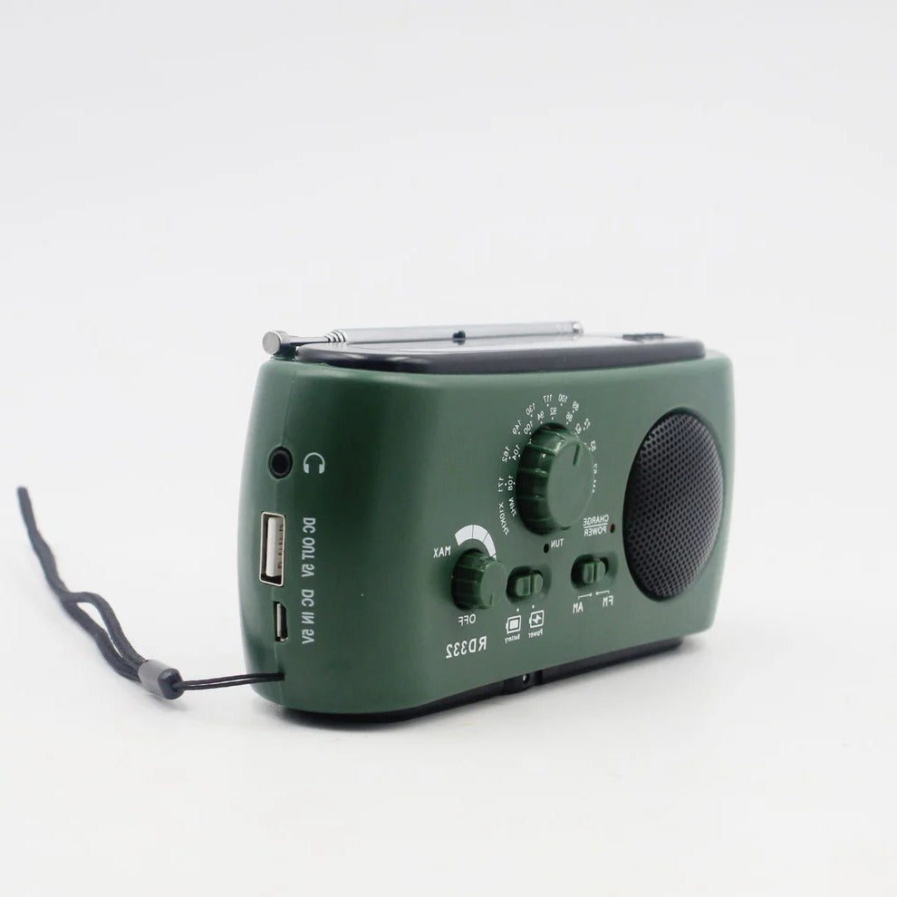 Versatile Survival Radio with Flashlight and USB Charge