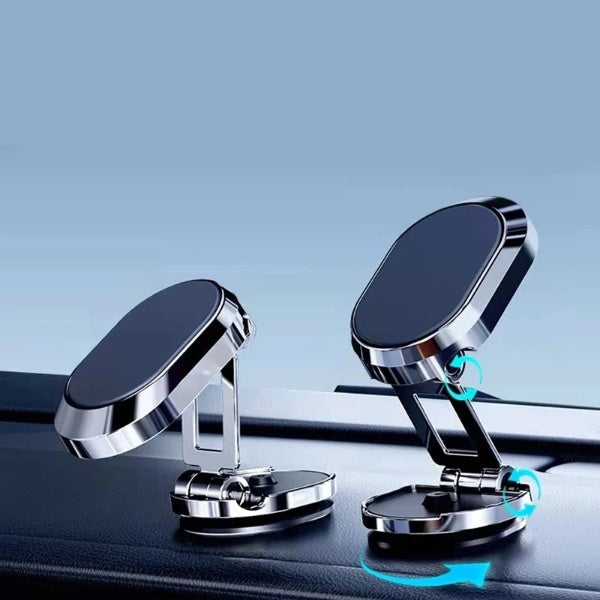 Compact Magnetic Car Phone Mount with 720° Rotation
