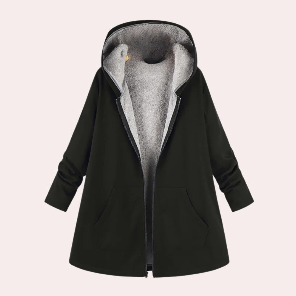 Chic Women's Cozy Hooded Jacket for All Seasons